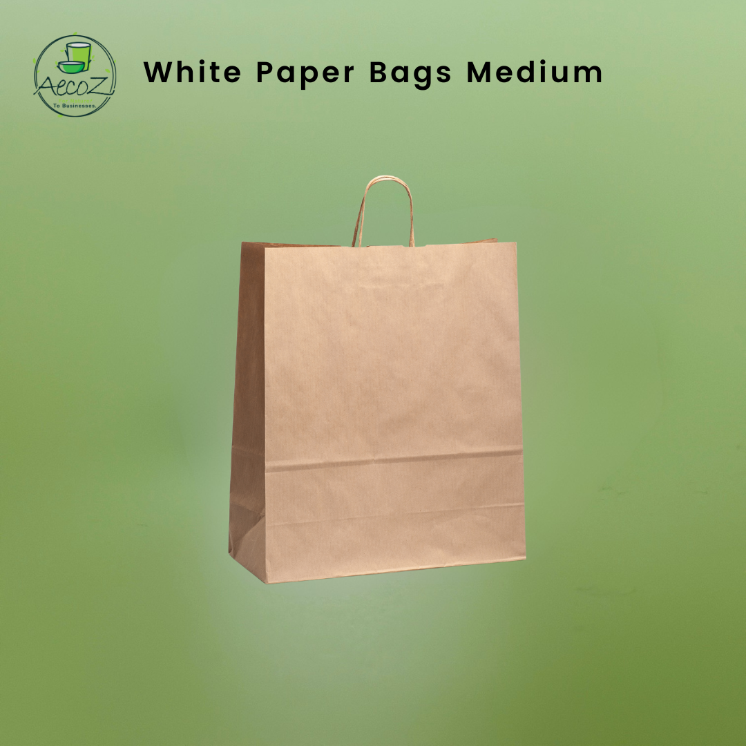Kraft Paper Carry Bag Medium - Box Kraft Paper Carry Bag Medium - Box