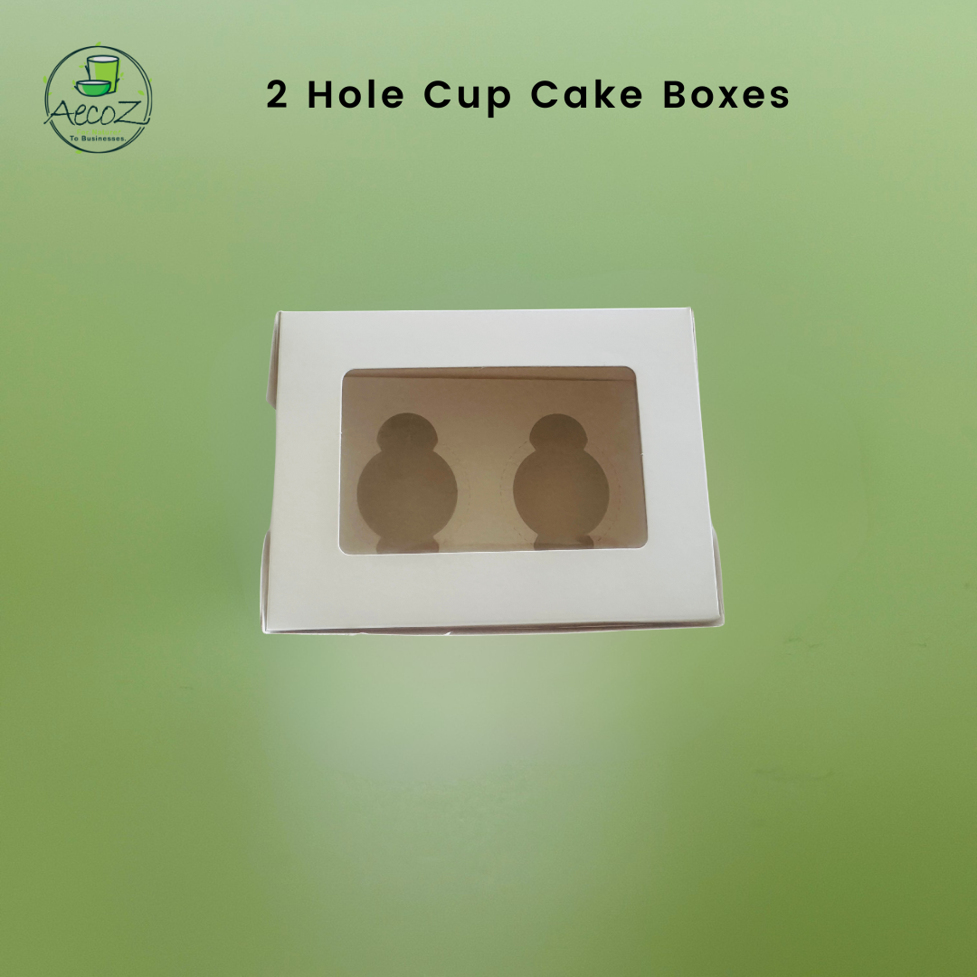 2 Hole Cup Cake Box - Box 2 Hole Cup Cake Box - Box