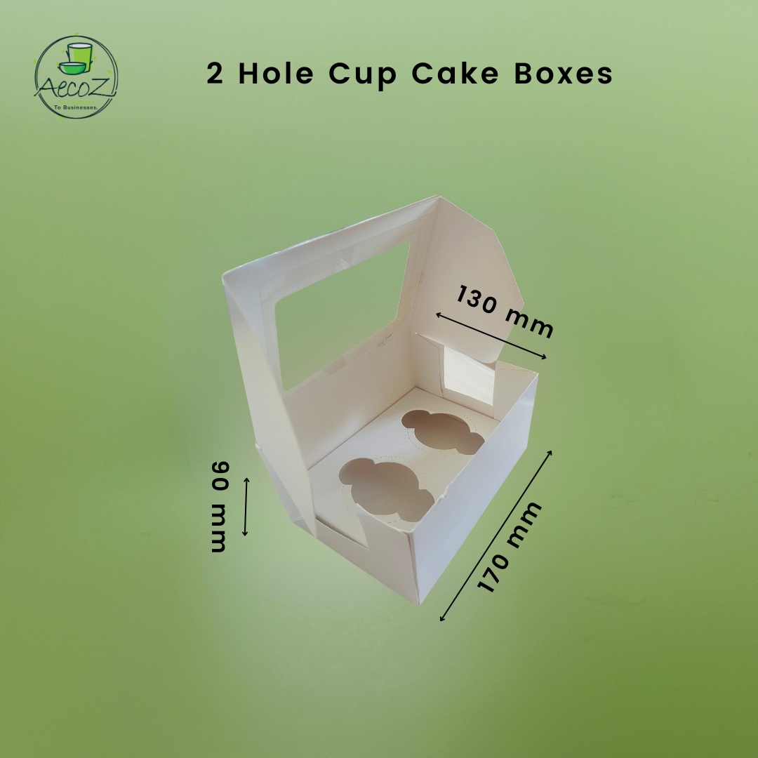 2 Hole Cup Cake Box - Box 2 Hole Cup Cake Box - Box