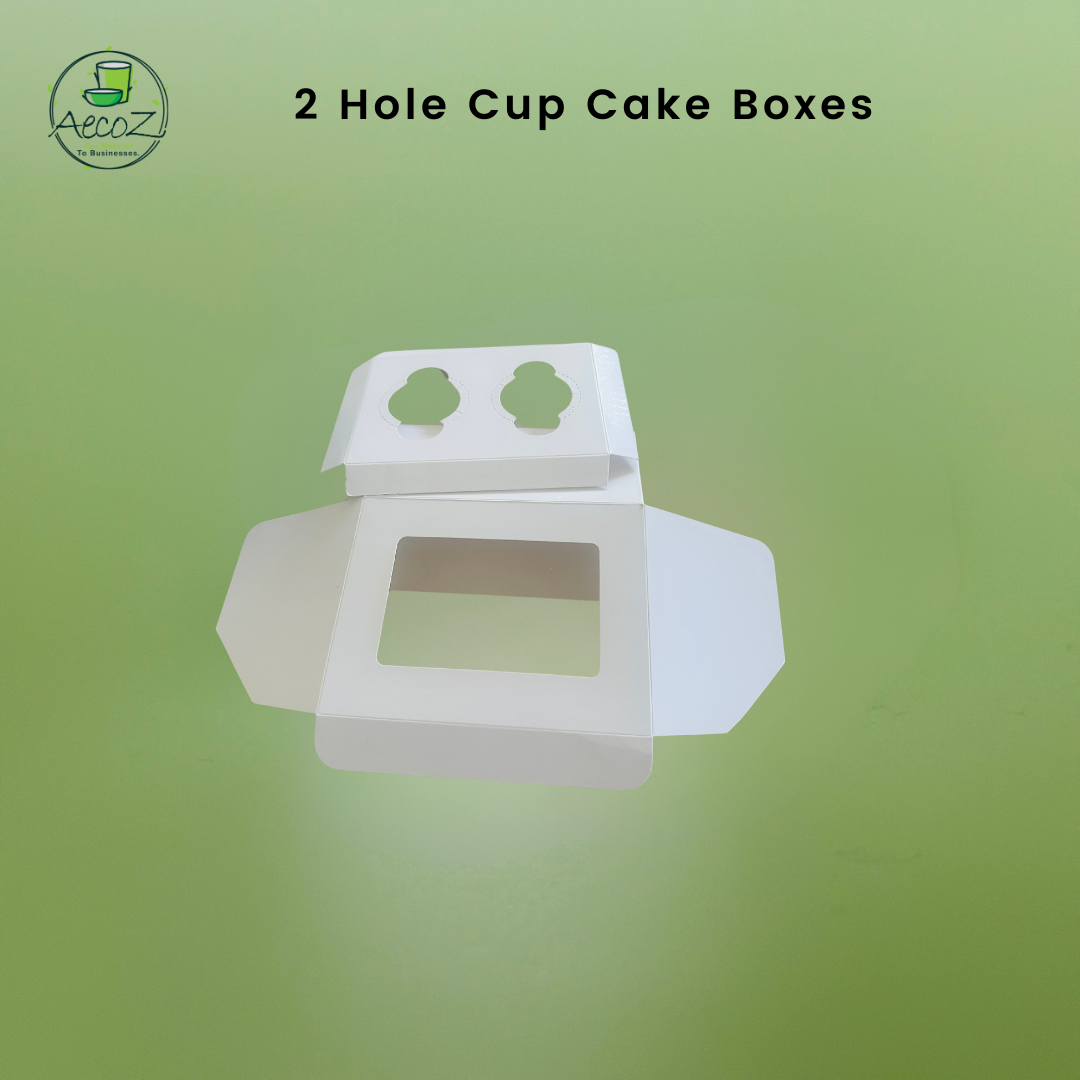 2 Hole Cup Cake Box - Box 2 Hole Cup Cake Box - Box