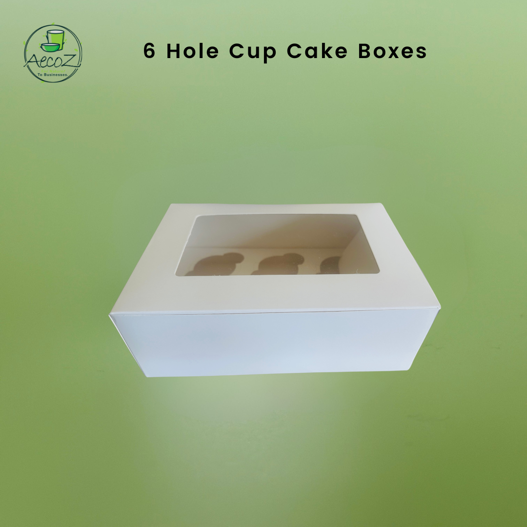 6 Hole Cup Cake Box - Box 6 Hole Cup Cake Box - Box