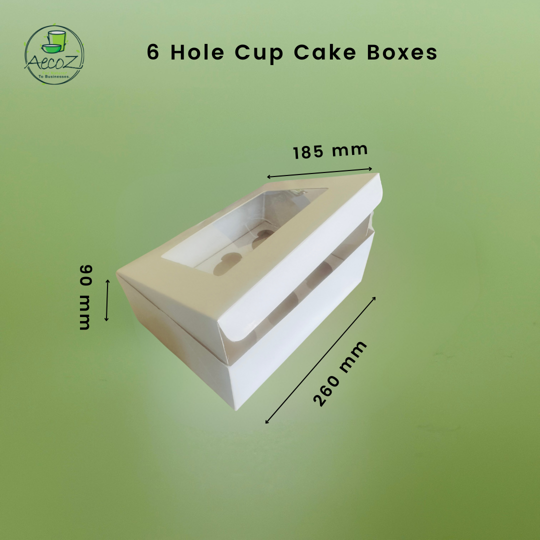 6 Hole Cup Cake Box - Box 6 Hole Cup Cake Box - Box