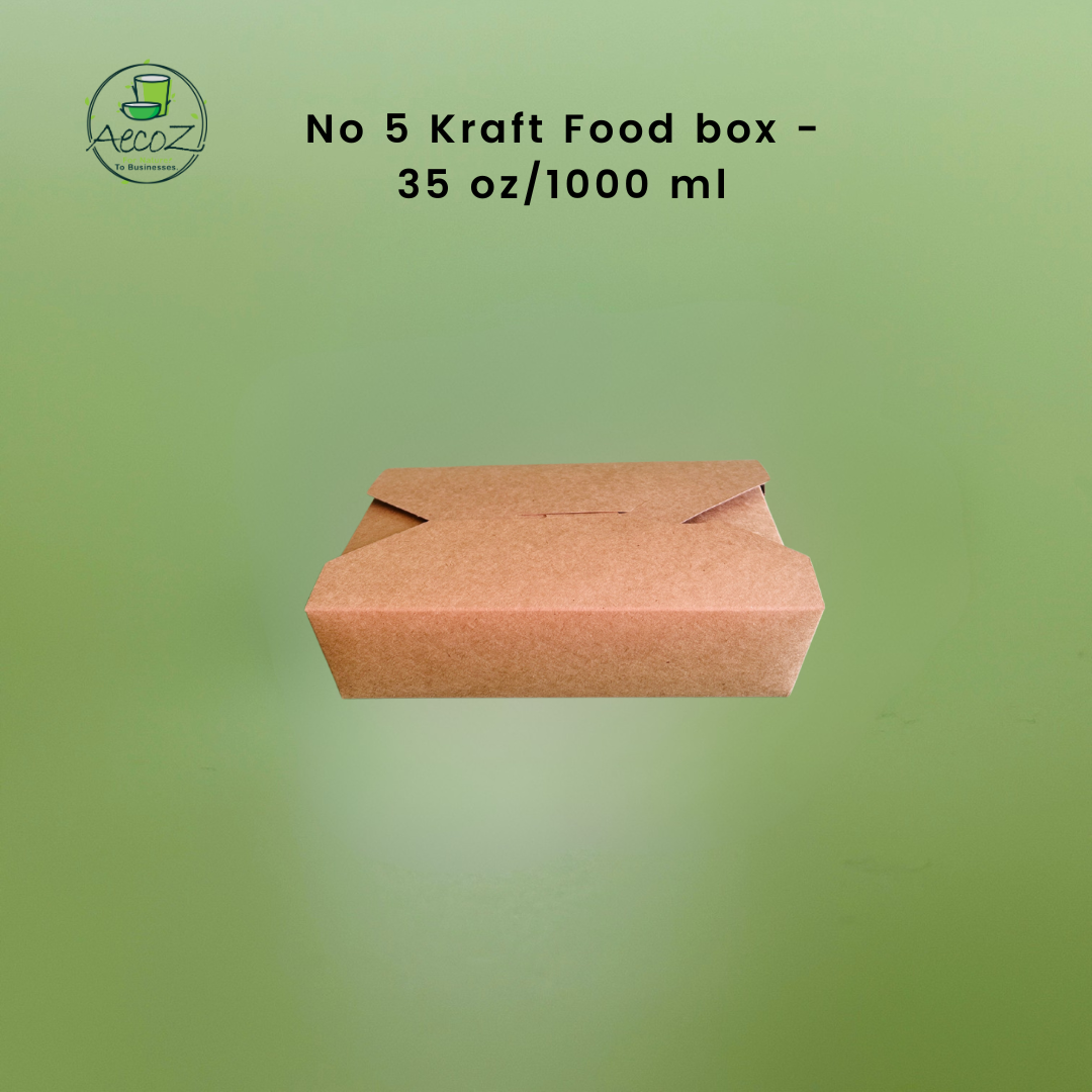 No 5 Kraft Food Box - 35 Oz(1000 ml) - Box No 5 Kraft Food Box - 35 Oz(1000 ml) - Box